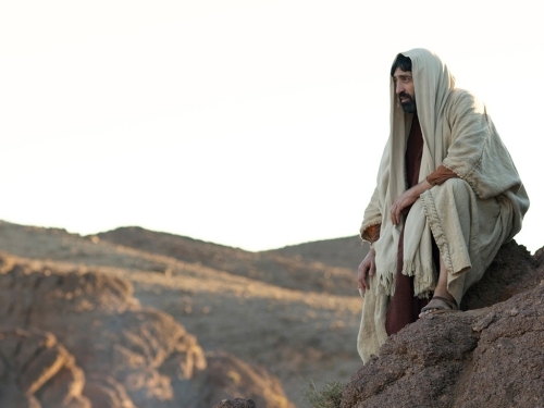 Picture of Jesus praying in a deserted place