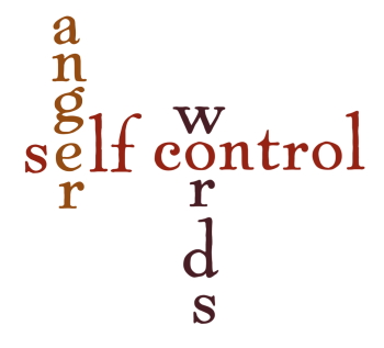 Image of "words" "anger" and "self control"